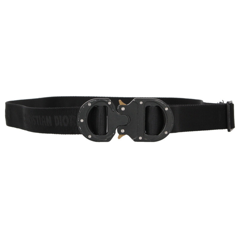 クリスチャンディオール DIOR  CDローラーコースターバックルベルト(黒いこと)【414062】【OM10】【小物】【中古】bb384#rinkan*B