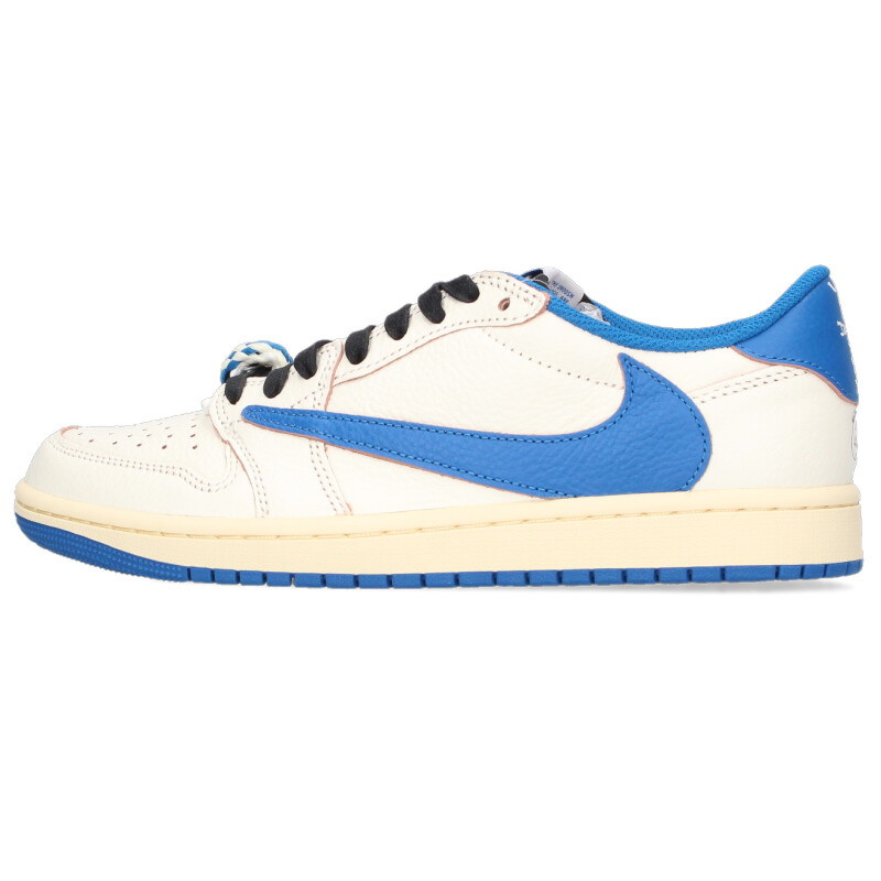 ナイキ NIKE 大きさ:26糎  AIR JORDAN 1 LOW OG SP FRAGMENT DM7866-104 エアジョーダン1ローセイルミリタリーブルースニーカー(青色×白いこと)【314062】【SS13】【メンズ】【小物】【中古】bb420#rinkan*A