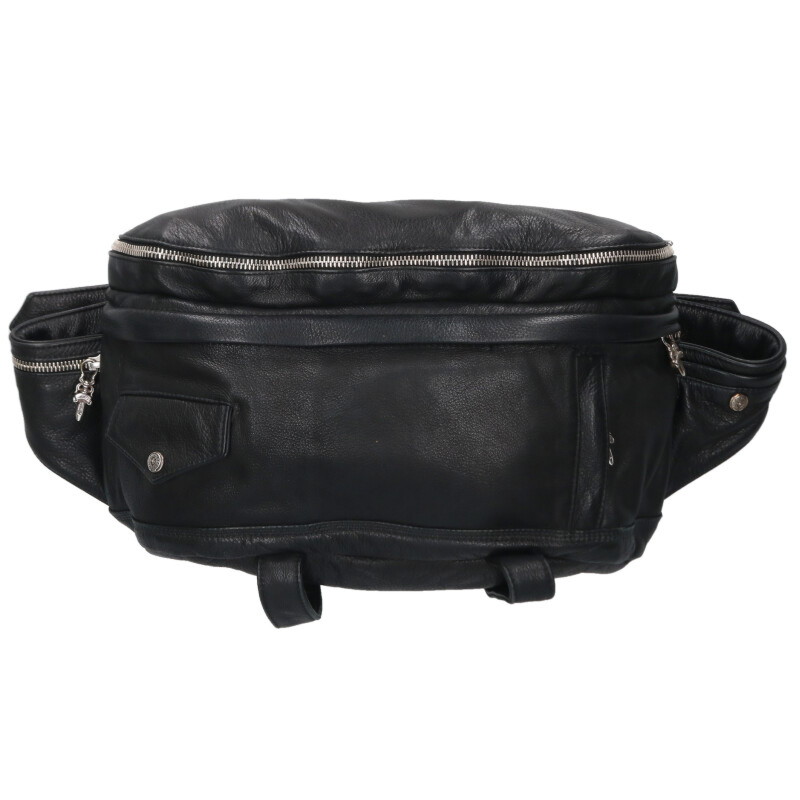 クロムハーツ Chrome Hearts   MUFFIN 2WAY酉の方角御徒面子(黒いこと×しろがね色)【414062】【SJ02】【小物】【中古】bb431#rinkan*B