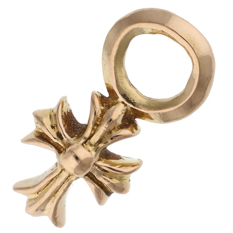 クロムハーツ Chrome Hearts　 22K STACK CH CROSS CHクロススタックチャーム ゴールドネックレストップ(イエローゴールド 1.98g)【614062】【NO05】【小物】【中古】bb209#rinkan*B ｜RINKAN