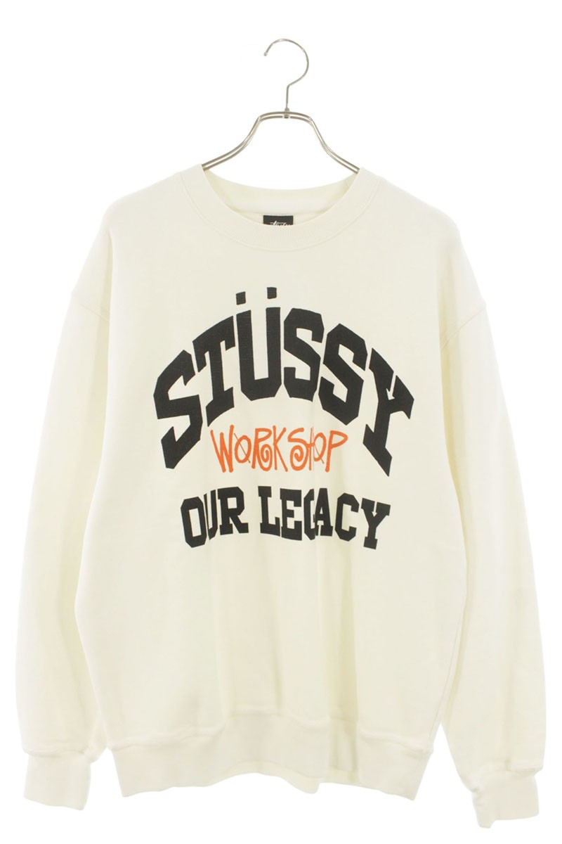 ステューシー STUSSY 大きさ:L  OL2E3-TTS007M フロントプリントスウェット(白いこと)【814062】【BS55】【メンズ】【中古】bb177#rinkan*S