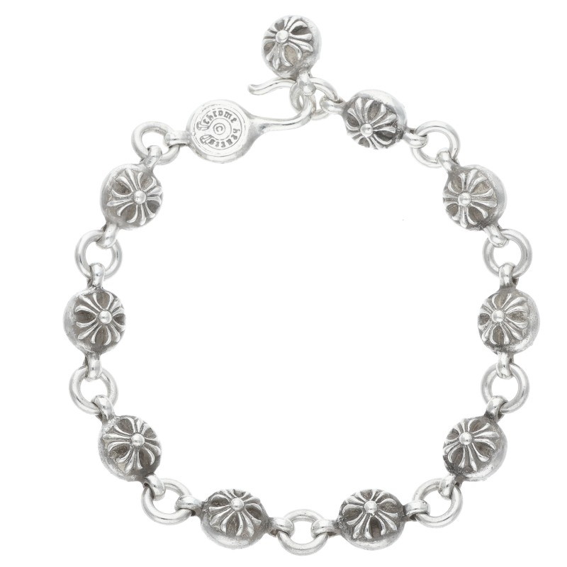クロムハーツ Chrome Hearts   NO2 BALL #2はりつけ台どんぶり鉢 しろがね色腕輪(しろがね色 67.87g)【614062】【GZ11】【小物】【中古】bb448#rinkan*B