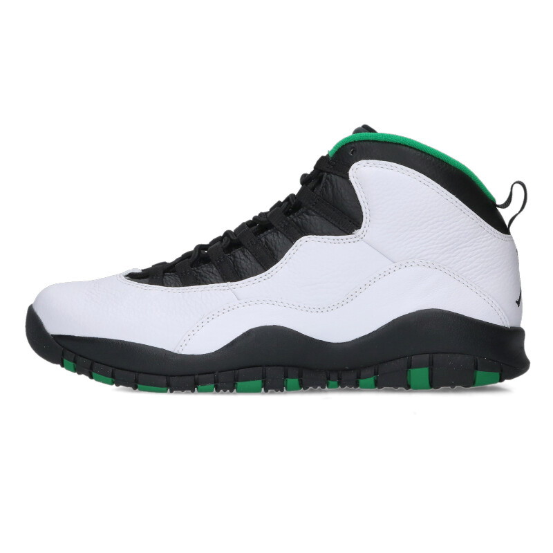 ナイキ NIKE 大きさ:29糎  AIR JORDAN 10 Seattle Supersonics 310805-137 エアジョーダン10シアトルスーパーソニックススニーカー(白いこと×黒いこと)【914062】【BS99】【メンズ】【小物】【中古】bb380#rinkan*B