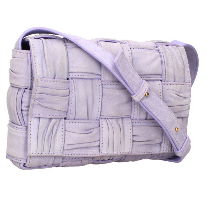 ボッテガヴェネタ BOTTEGA VENETA   717089 V38R2 カセットスエードレザーショルダーバッグ(パープル)【624062】【BS99】【小物】【中古】bb428#rinkan*B