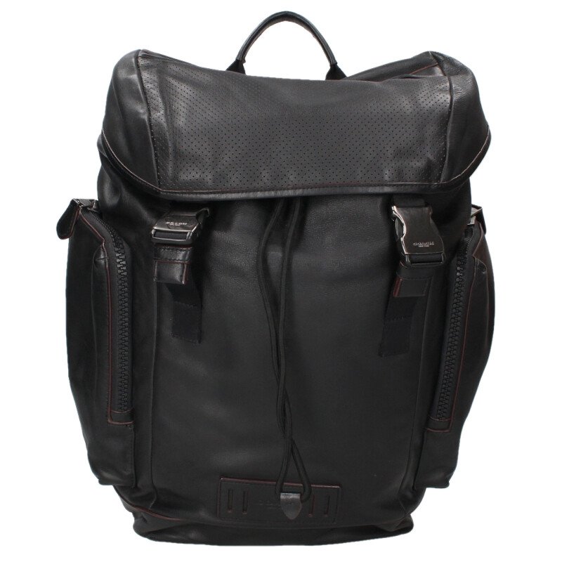 コーチ職 COACH   F88870 デイパックレザーバックパック(黒いこと)【105062】【BS99】【小物】【中古】bb380#rinkan*B