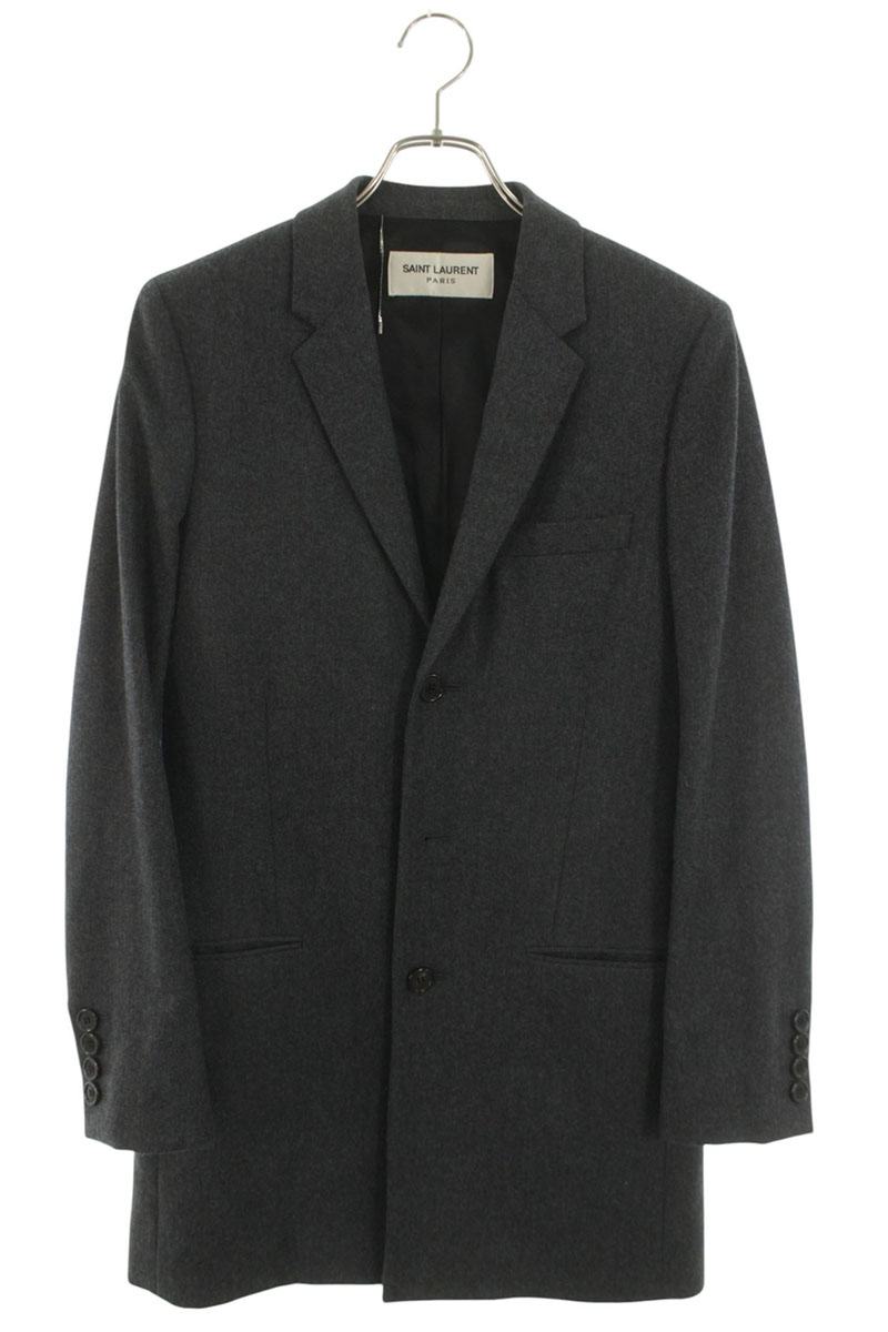 サンローランパリ SAINT LAURENT PARIS　 サイズ:44 468491 Y043R ウールコート(グレー)【814062】【BS99】【メンズ】【中古】bb310#rinkan*C 41,241円