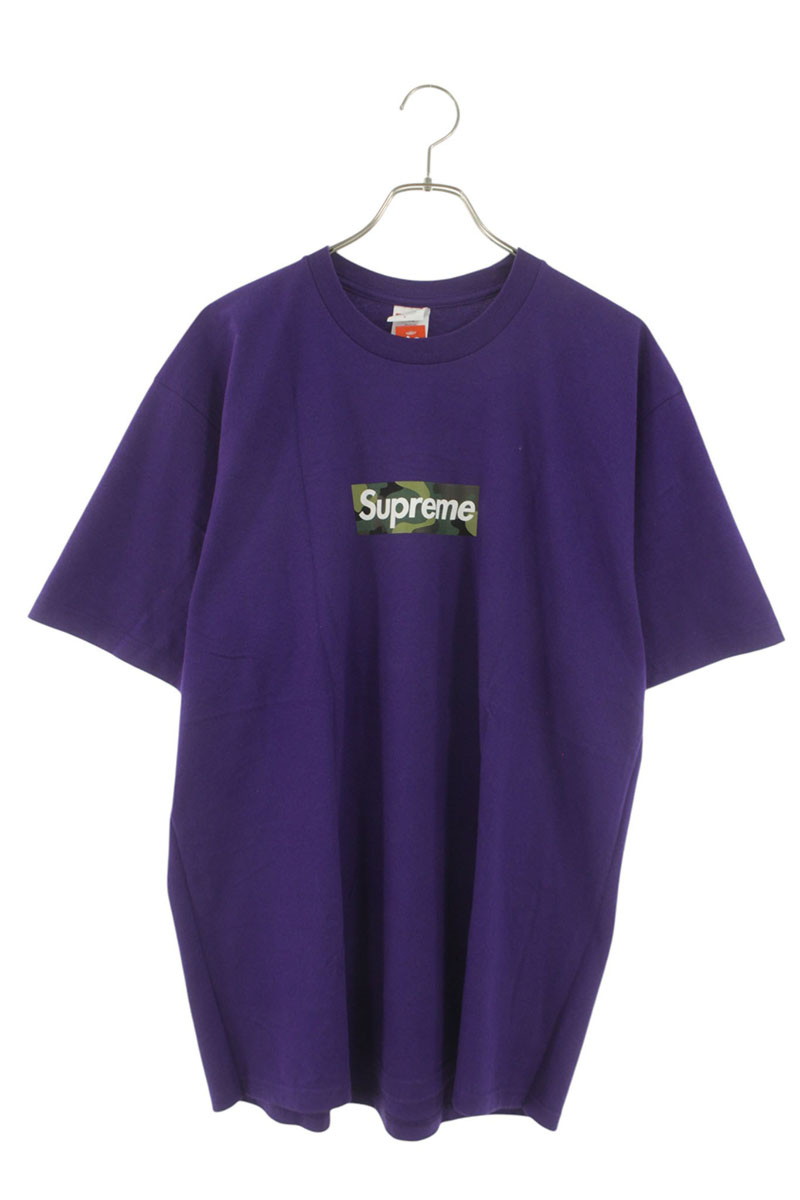 シュプリーム SUPREME サイズ:L Box Logo Tee カモフラ ボックス ロゴTシャツ(パープル)【714062】【OM10】【メンズ】【中古】bb334#rinkan*A |RINKAN