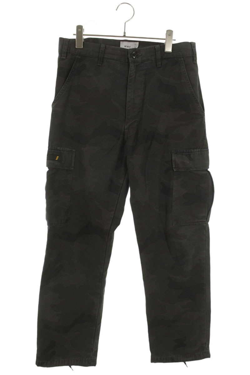 ダブルタップス WTAPS 大いさ:1  20SS  201WVDT-PTM04 カモフラカーゴロングパンツ(カーキ調)【714062】【BS99】【メンズ】【中古】bb455#rinkan*B