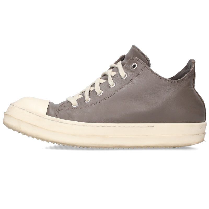 リックオウエンス Rick Owens 大きさ:41  66229 SNEAKERS レザーローカットスニーカー(薄墨色)【614062】【SB01】【メンズ】【小物】【中古】bb455#rinkan*B