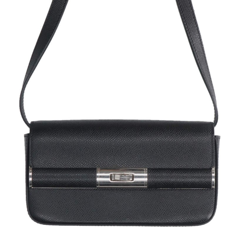 ドルチェアンドガッバーナ DOLCE \u0026 GABBANA  マルレーンカーフスキンミニクロスショルダーバッグ(黒いこと)【924062】【BS99】【小物】【中古】bb297#rinkan*B