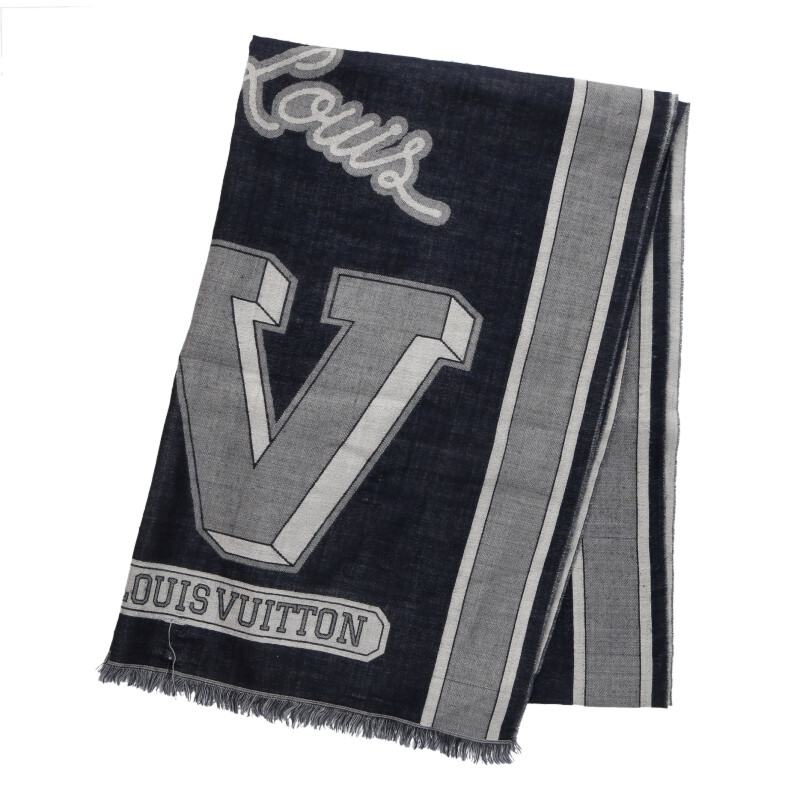 ルイヴィトン LOUISVUITTON   M73738 アイビー競技団体 絹地袈裟(薄墨色×米国海軍)【824062】【BS99】【小物】【中古】bb356#rinkan*B