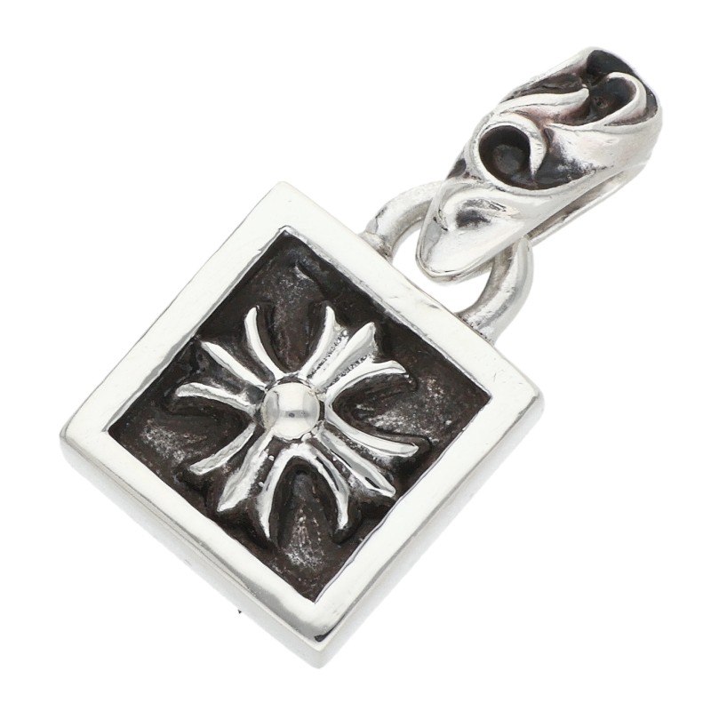 クロムハーツ Chrome Hearts   FRAMED CH PLUS フレームドCH足し加える 惹きつける しろがね色首飾りいの一番(しろがね色 4.93g)【024062】【os06】【小物】【中古】bb187#rinkan*B