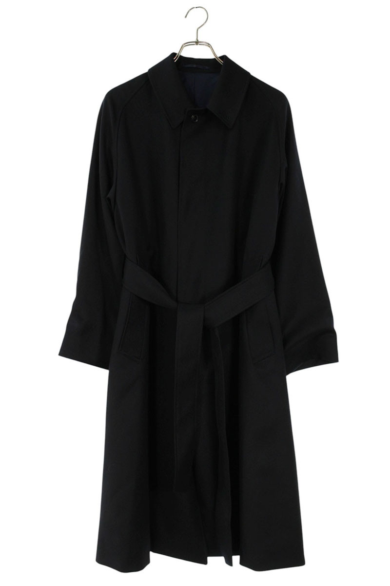 バーニーズニューヨーク BARNEYS NEWYORK　サイズ:46-03 2235193 ベルテッドウールコート(ネイビー)【914062】【BS99】【メンズ】【中古】bb78#rinkan*A｜RINKAN