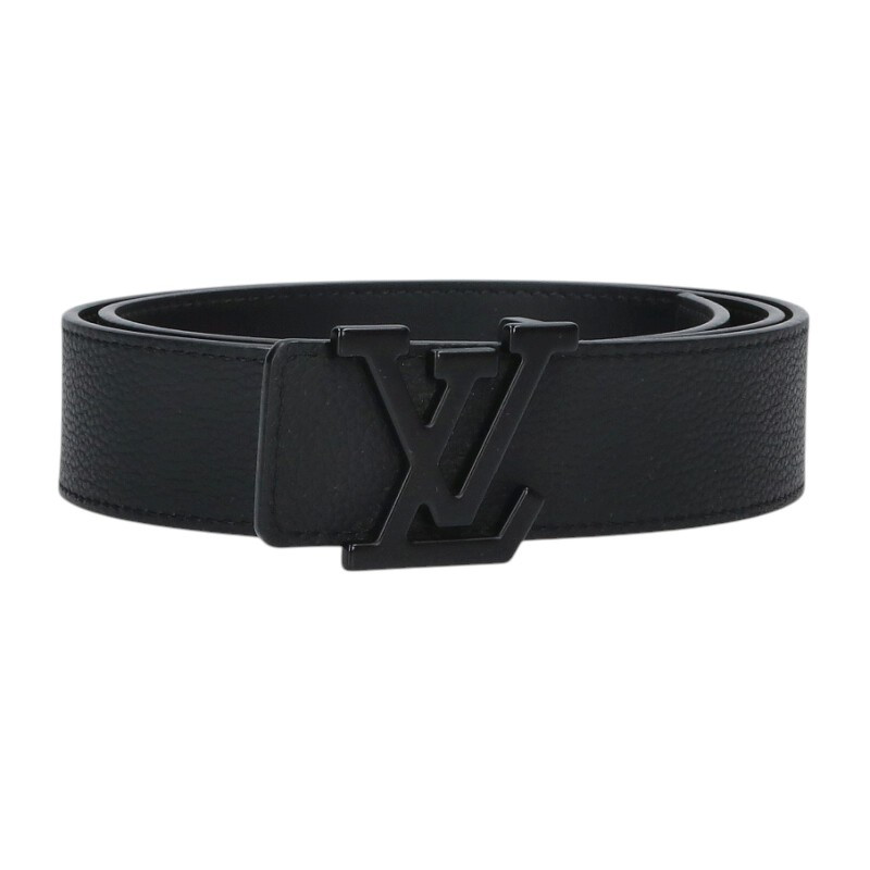 ルイヴィトン LOUISVUITTON 大きさ:85  M0425 LVアエログラムレザーベルト(黒いこと)【024062】【OM10】【小物】【中古】bb359#rinkan*A