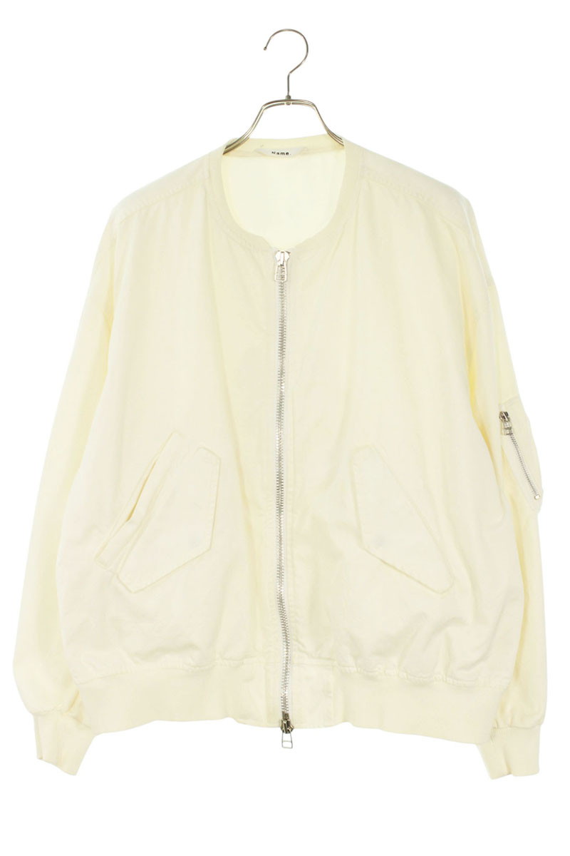 名まえ Name 大きさ:2  23SS  NMJK-23SS-002 カットオフ色合いMA-1ボンバージャケットブルゾン(白いこと)【424062】【BS99】【メンズ】【中古】bb223#rinkan*B
