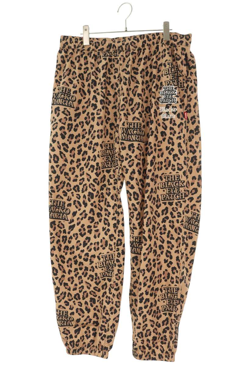 ブラックアイパッチ BlackEyePatch ×ワコマリア WACKO MARIA 大いさ:L レオパードトラックロングパンツ(赤銅色×黒いこと)【124062】【BS99】【メンズ】【中古】bb457#rinkan*B