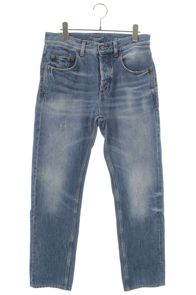サンローランパリ SAINT LAURENT PARIS サイズ:29インチ  757190 YR970 ウォッシュドバギーデニムパンツ(インディゴ)【024062】【SB01】【メンズ】【中古】bb334#rinkan*B