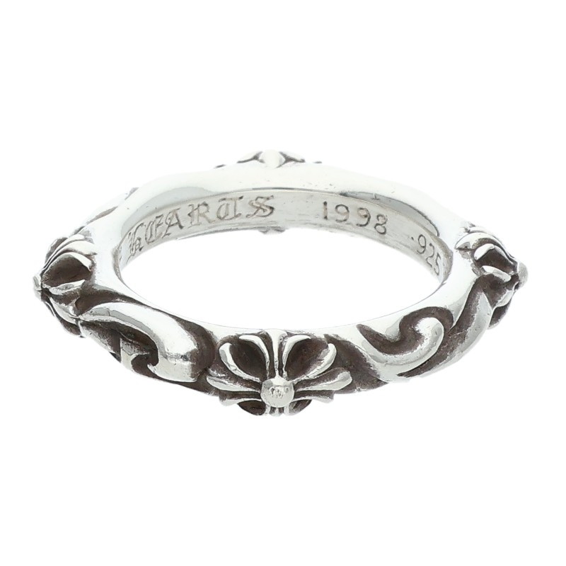 クロムハーツ Chrome Hearts 大きさ:21.5号  SBT BAND SBTダンス楽隊 しろがね色輪っか(しろがね色 9.91g)【324062】【FK04】【小物】【中古】bb390#rinkan*B