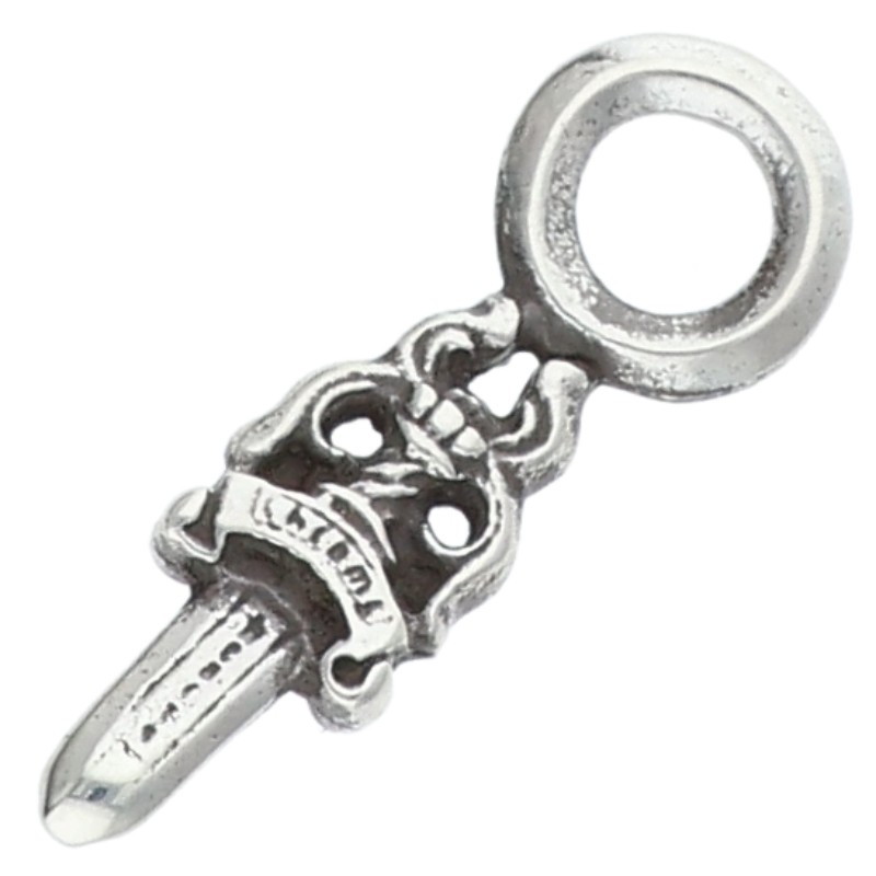 クロムハーツ Chrome Hearts   STACK DAGGER ダガースタックチャーム しろがね色首飾りとっ始め(しろがね色 1.03g)【324062】【聞き入れる15】【小物】【中古】bb346#rinkan*B