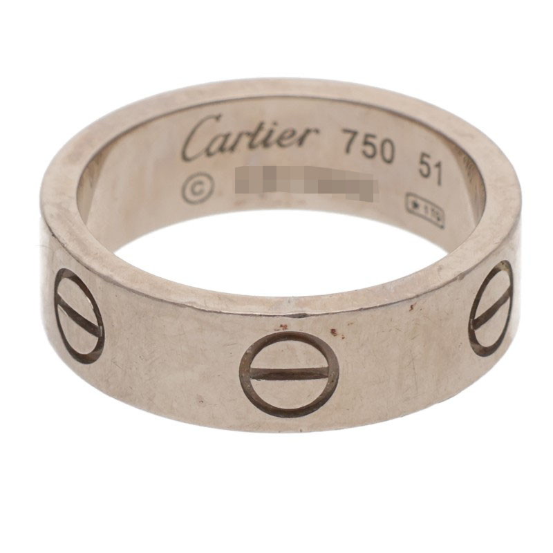 カルティエ Cartier 大きさ:11号/51  LOVE RING 優しいこと輪っか K18WG輪っか(白いことゴールド 7.58g)【324062】【os06】【小物】【中古】bb359#rinkan*B