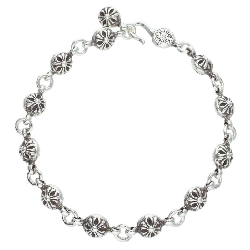 クロムハーツ Chrome Hearts   NO1 BALL #1はりつけ台どんぶり鉢 しろがね色腕輪(しろがね色 49.62g)【224062】【SS07】【小物】【中古】bb76#rinkan*B