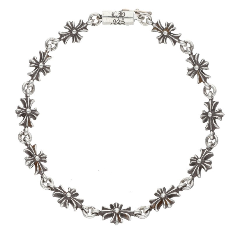 クロムハーツ Chrome Hearts 大きさ:11LINK  TNY E CH PLS タイニーECHつけ加える しろがね色腕輪(しろがね色 10.12g)【105062】【NO05】【小物】【中古】bb209#rinkan*B
