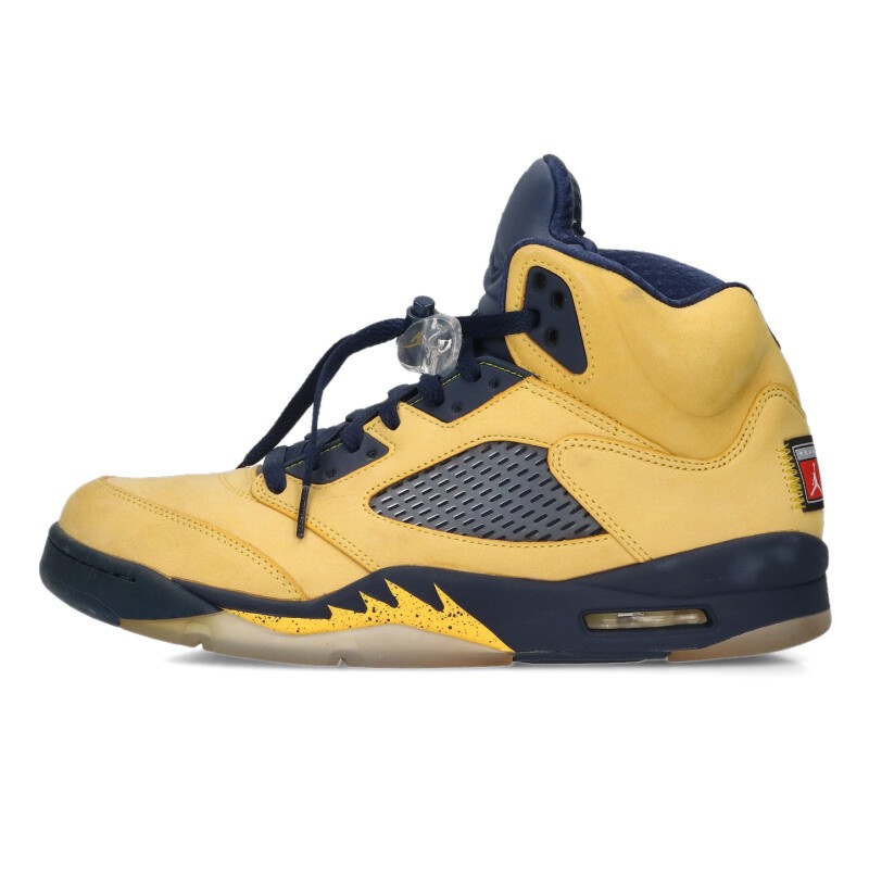 ナイキ NIKE 大きさ:28.5糎  AIR JORDAN 5 RETRO SE CQ9541-704 エアジョーダン5ミシガンスニーカー(黄色×米国海軍)【324062】【BS99】【メンズ】【小物】【中古】bb187#rinkan*B