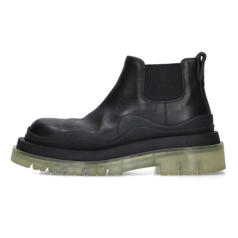 ボッテガヴェネタ BOTTEGA VENETA 大きさ:37  TIRE TIREローカットレザーチェルシーブーツ(黒いこと×せつ然たる)【324062】【BS99】【レディース】【小物】【中古】bb384#rinkan*B