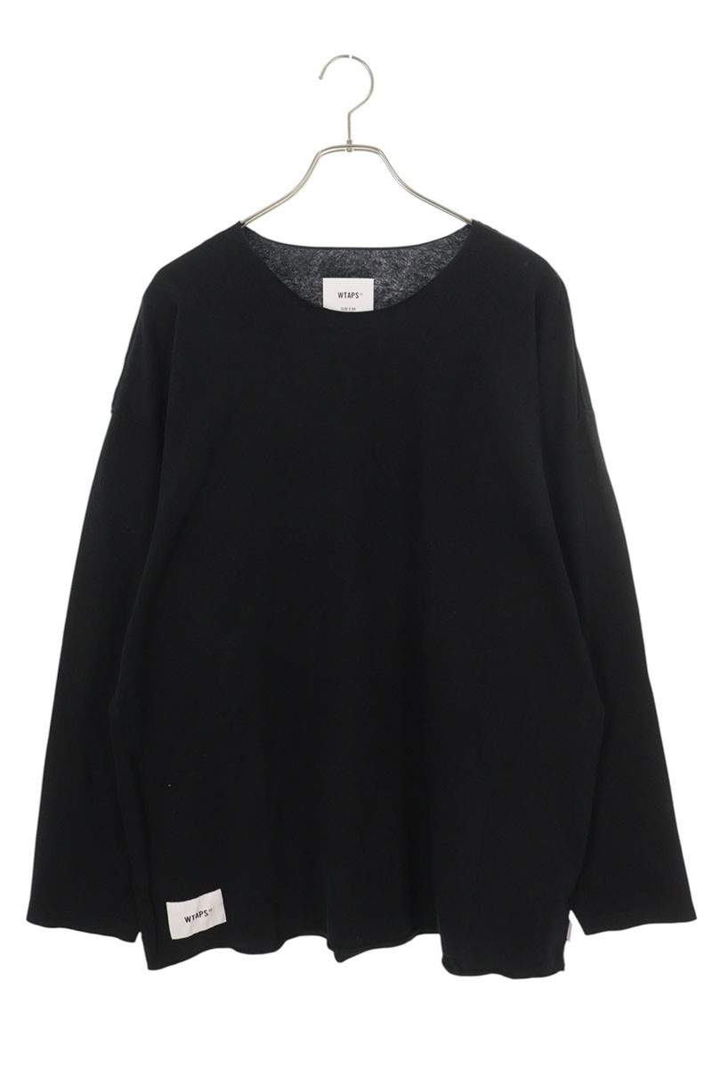 ダブルタップス WTAPS 大きさ:4  241ATDT-CSM06 綿織物プルオーバー長袖カットソー(黒いこと)【324062】【BS99】【メンズ】【中古】bb356#rinkan*B