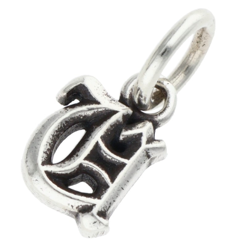 クロムハーツ Chrome Hearts   STACK ALPHABET アルファベットスタックチャーム Uかしら文字 しろがね色首飾りとっ始め(しろがね色 0.66g)【424062】【聞き入れる15】【小物】【中古】bb346#rinkan*S