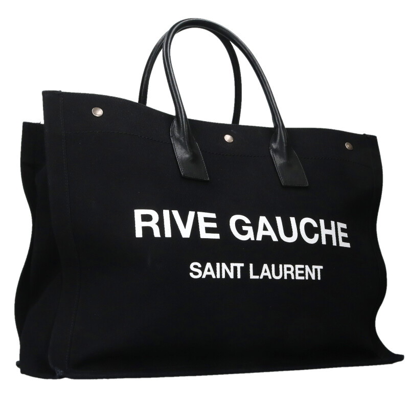 サンローランパリ SAINT LAURENT PARIS   509415 リヴゴーシュ キャンバストートバッグ(黒いこと)【424062】【OM10】【小物】【中古】bb87#rinkan*B