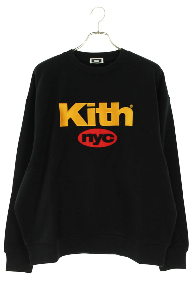 口づけ KITH 大きさ:M  KHM032919 ロゴタイプ刺しゅう流汗(黒いこと)【624062】【BS99】【メンズ】【中古】bb297#rinkan*S