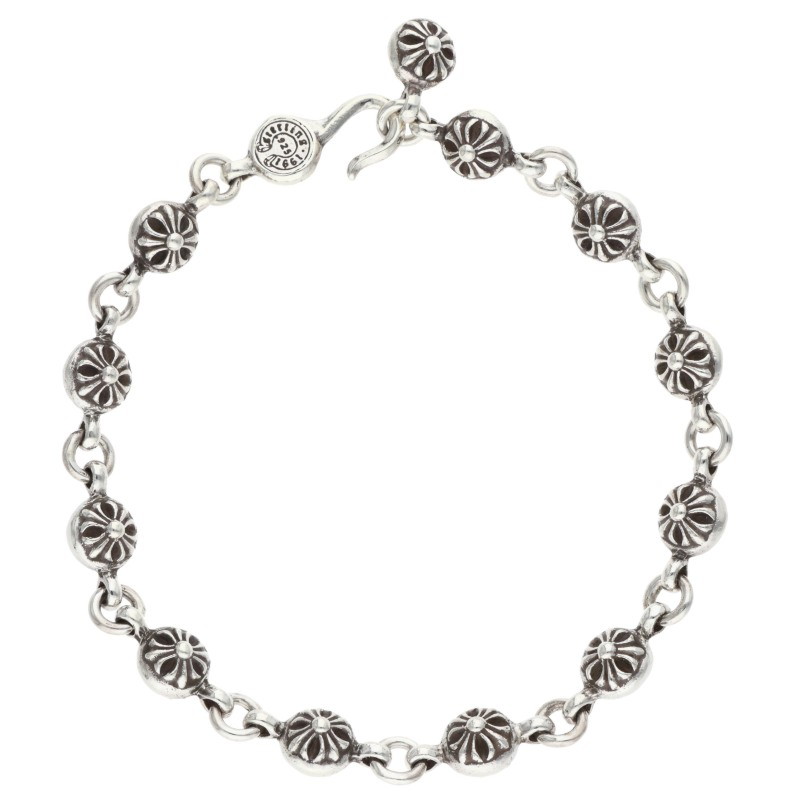 クロムハーツ Chrome Hearts   NO1 BALL #1はりつけ台どんぶり鉢 しろがね色腕輪(しろがね色 49.39g)【524062】【GZ11】【小物】【中古】bb448#rinkan*B