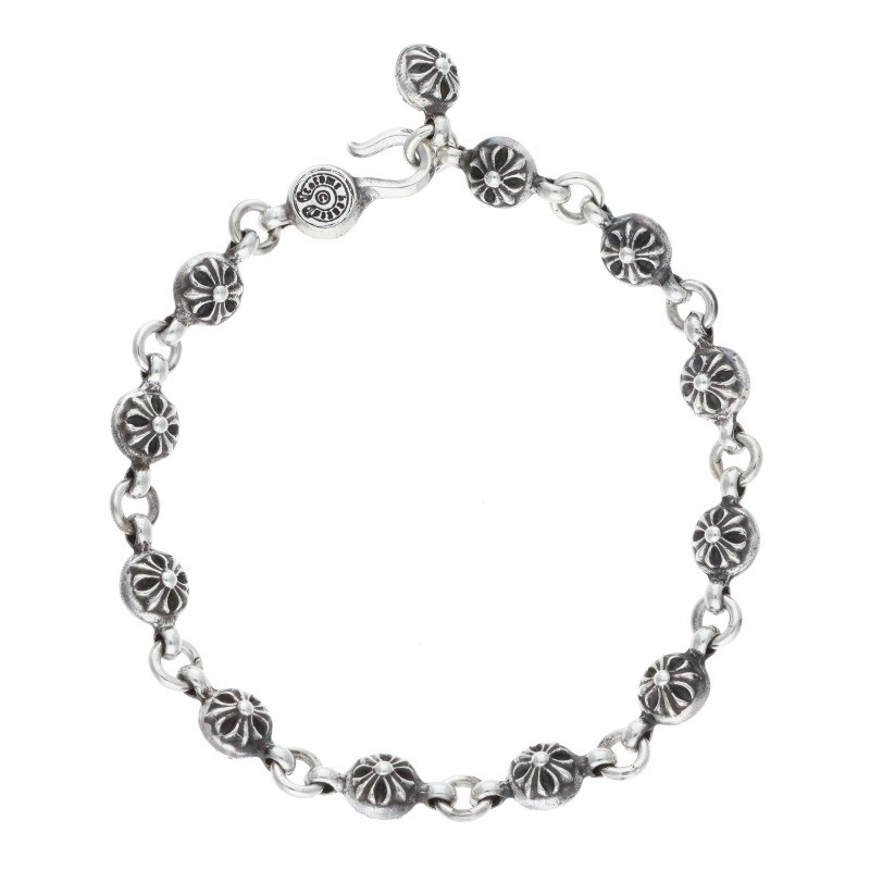 クロムハーツ Chrome Hearts   NO1 BALL #1差し交わすどんぶり鉢 しろがね色腕輪(しろがね色 49.66g)【624062】【聞き入れる15】【小物】【中古】bb297#rinkan*B