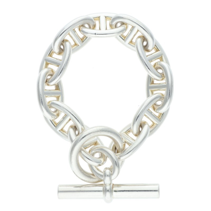 エルメス HERMES　サイズ:11LINK Chaine d'Ancre TGM シェーヌダンクルTGMシルバーブレスレット(シルバー 106.44g)【624062】【OM10】【小物】【中古】bb315#rinkan*B ｜RINKAN