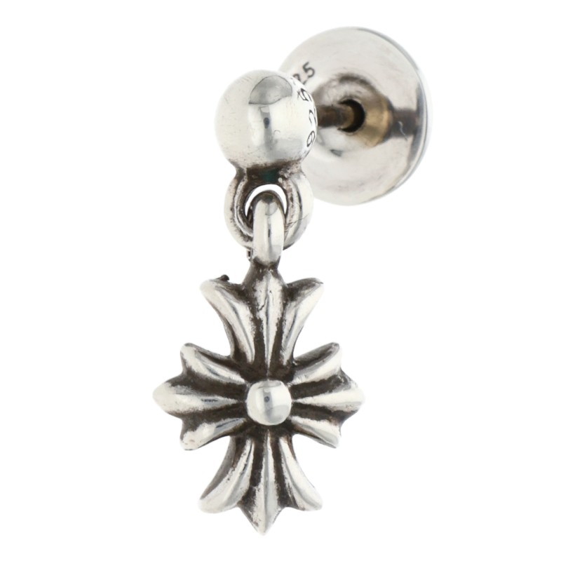 クロムハーツ Chrome Hearts   TNY E CH PLS 1 タイニーECHつけ加える落っこちる しろがね色ピアス(しろがね色 1.25g)【524062】【SJ02】【小物】【中古】bb297#rinkan*B