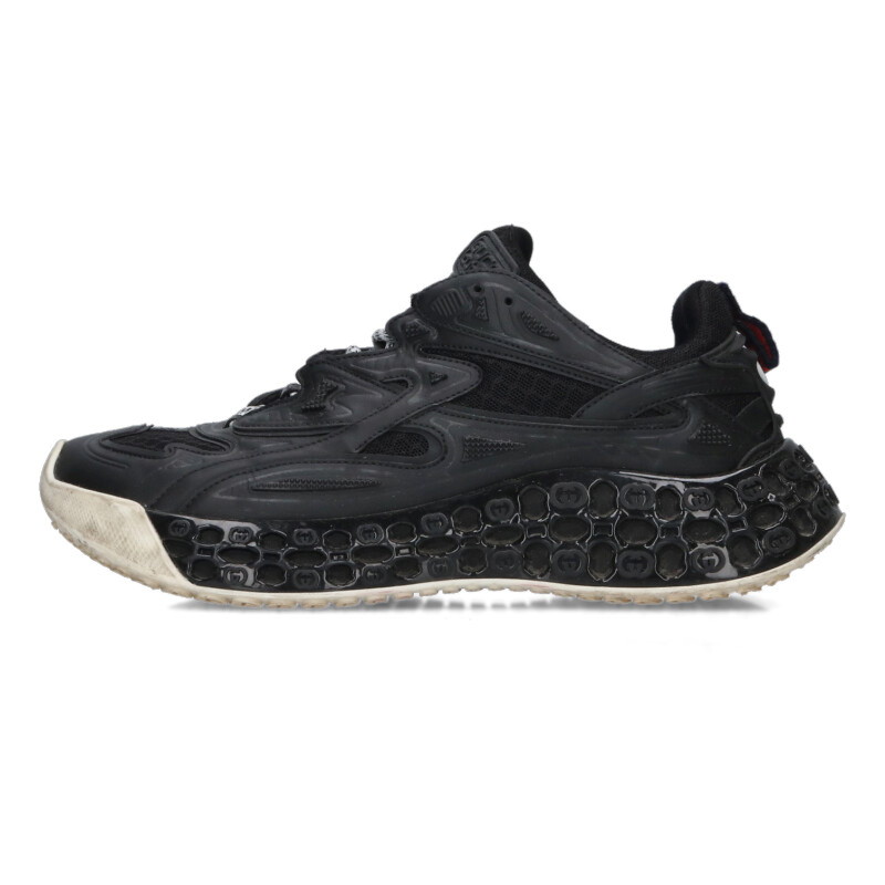 グッチ GUCCI 大きさ:6  Cub3d メッシュうつり変わりローカットスニーカー(黒いこと)【624062】【BS99】【メンズ】【小物】【中古】bb187#rinkan*B