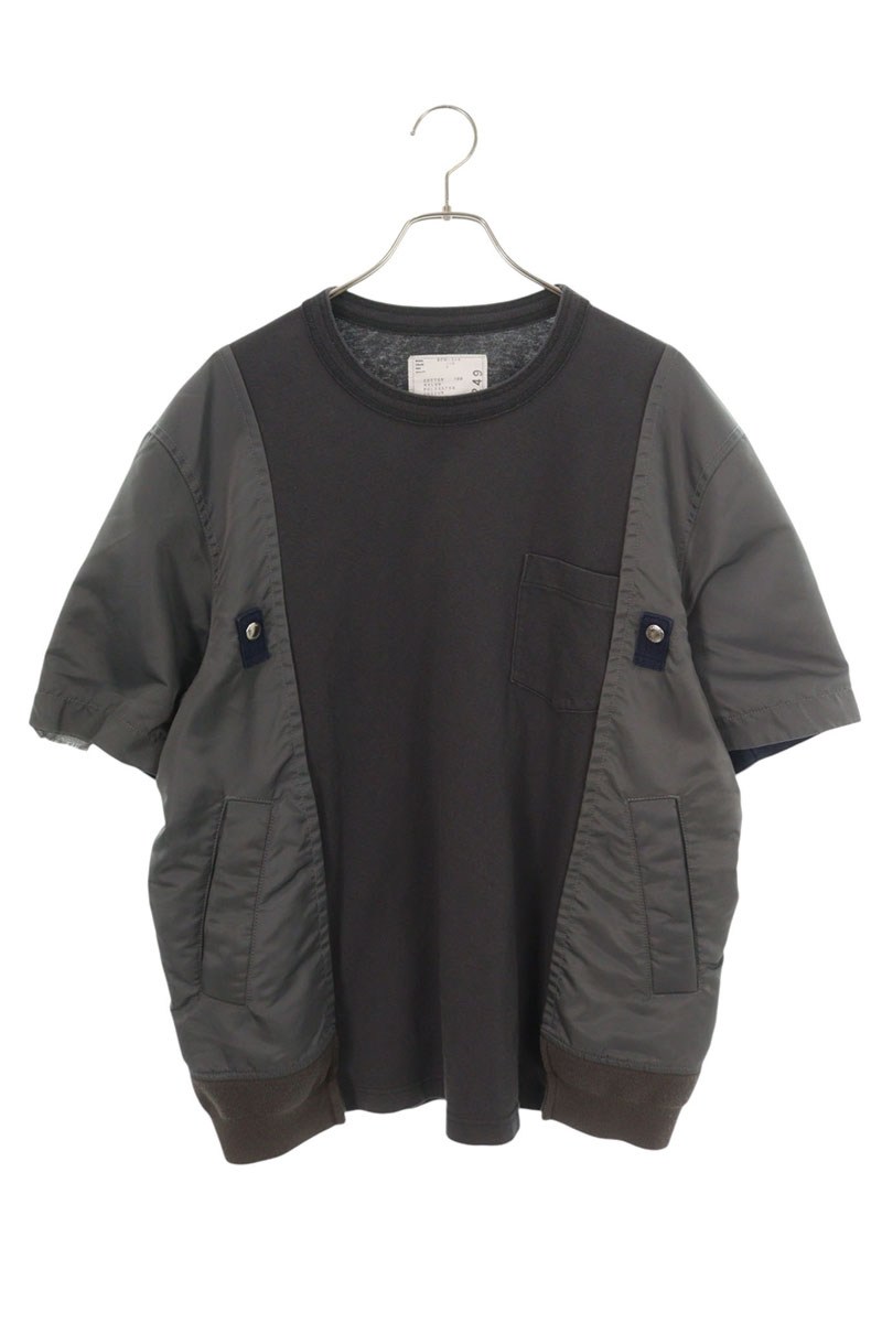 サカイ Sacai 大きさ:4  SCM-249 ナイロンうつり変わりプルオーバー(薄墨色)【105062】【BS99】【メンズ】【中古】bb132#rinkan*C