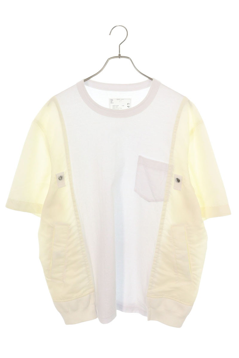 サカイ Sacai 大きさ:4  SCM-249 ナイロンうつり変わりプルオーバー(白いこと)【105062】【BS99】【メンズ】【中古】bb132#rinkan*B