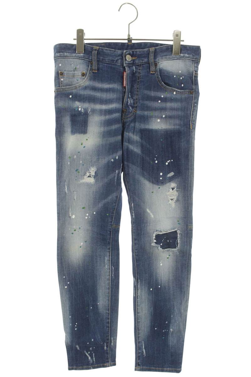 ディースクエアード DSQUARED2 大きさ:44  S74LB0321 不都合絵の具製作スキニーデニムパンツ(インディゴ)【105062】【BS99】【メンズ】【中古】bb297#rinkan*B