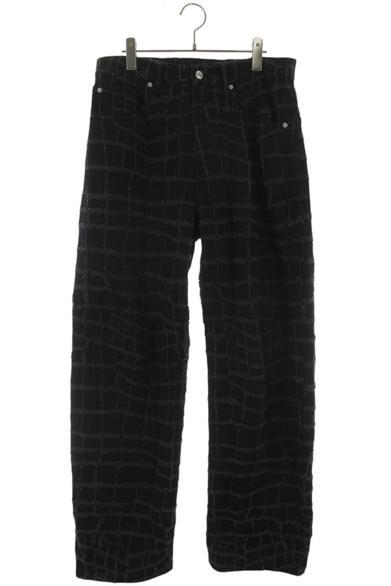 アレキサンダーワン ALEXANDER WANG　サイズ:29インチ 4DC4244483 フリンジデザインデニムパンツ(ブラック)【105062】【BS99】【メンズ】【中古】bb310#rinkan*B｜RINKAN