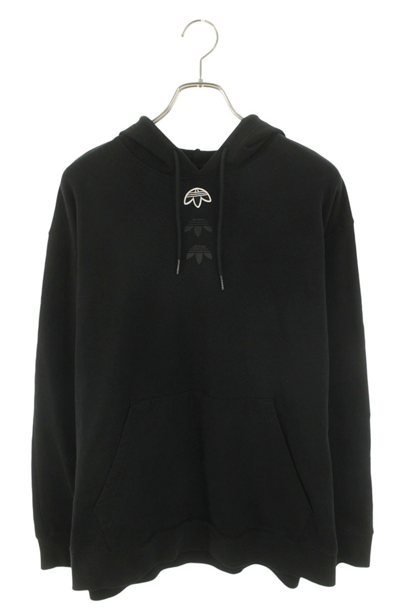 アディダス adidas ×アレキサンダーワン ALEXANDER WANG サイズ:L CD0896 サイドラインロゴパーカー(ブラック)【624062】【BS99】【メンズ】【中古】bb187#rinkan*B|RINKAN