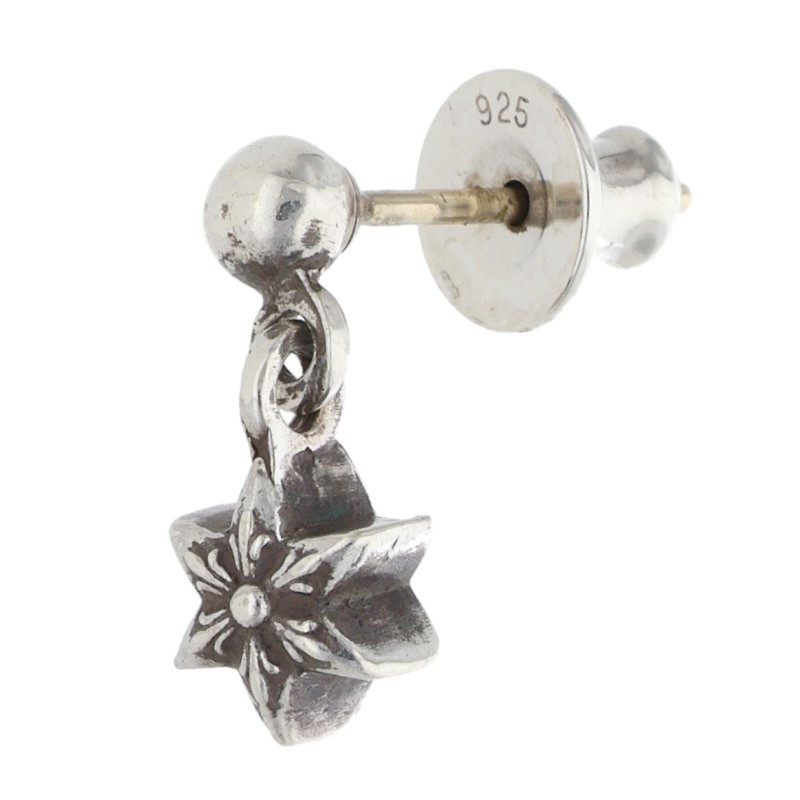 クロムハーツ Chrome Hearts   TNY STR DRP 1 タイニースタードロップ しろがね色ピアス(しろがね色 1.36g)【605062】【os06】【小物】【中古】bb411#rinkan*B