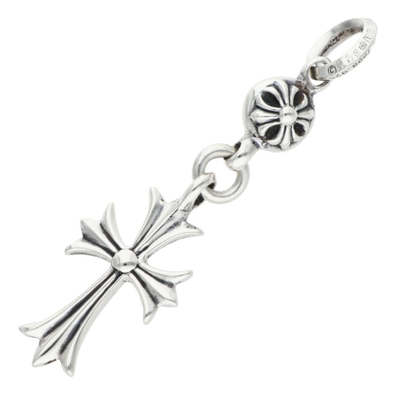 クロムハーツ Chrome Hearts   1B TNY CH CRS 1ボールタイニーCHはりつけ台 引きつける しろがね色首飾りとっ始め(しろがね色 6.7g)【505062】【os06】【小物】【中古】bb453#rinkan*B