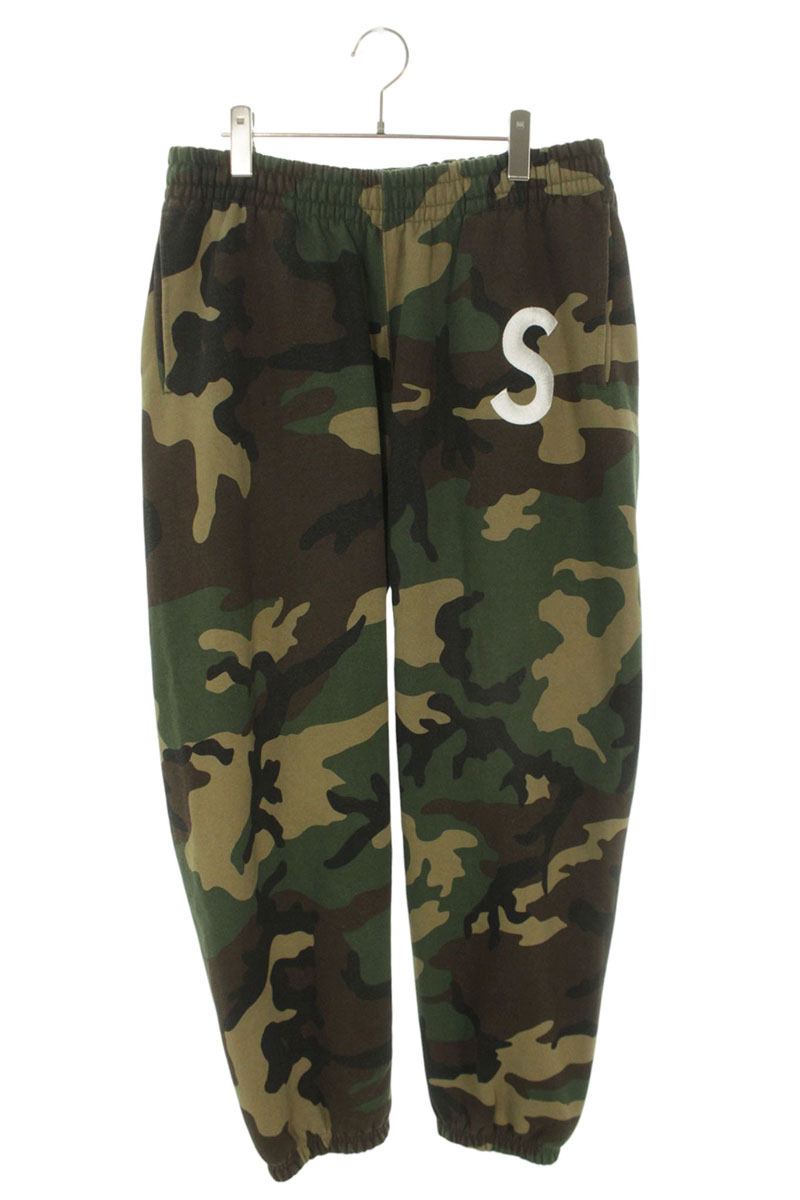 シュプリーム SUPREME 大きさ:L  25AW  S Logo Sweatpant Sロゴスウェットロングパンツ(緑であること調)【924062】【BS99】【メンズ】【中古】bb187#rinkan*B