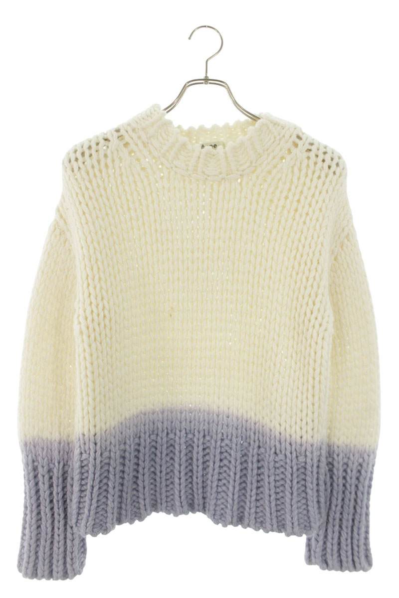 アクネストゥディオズ ACNE STUDIOS 大いさ:XS  FN-WN-KNIT000206 KIRENE DIP DYE KNIT グラデーション編み物(白いこと×青碧)【105062】【BS99】【レディース】【中古】bb378#rinkan*B