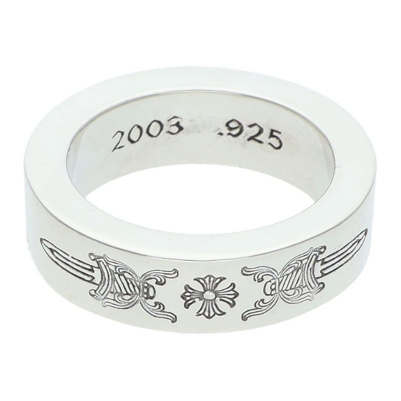 クロムハーツ Chrome Hearts 大きさ:11.5号  6粍 SPACER DAGGER 6粍スペーサーダガー しろがね色輪っか(しろがね色 9.56g)【105062】【SS07】【小物】【中古】bb33#rinkan*B