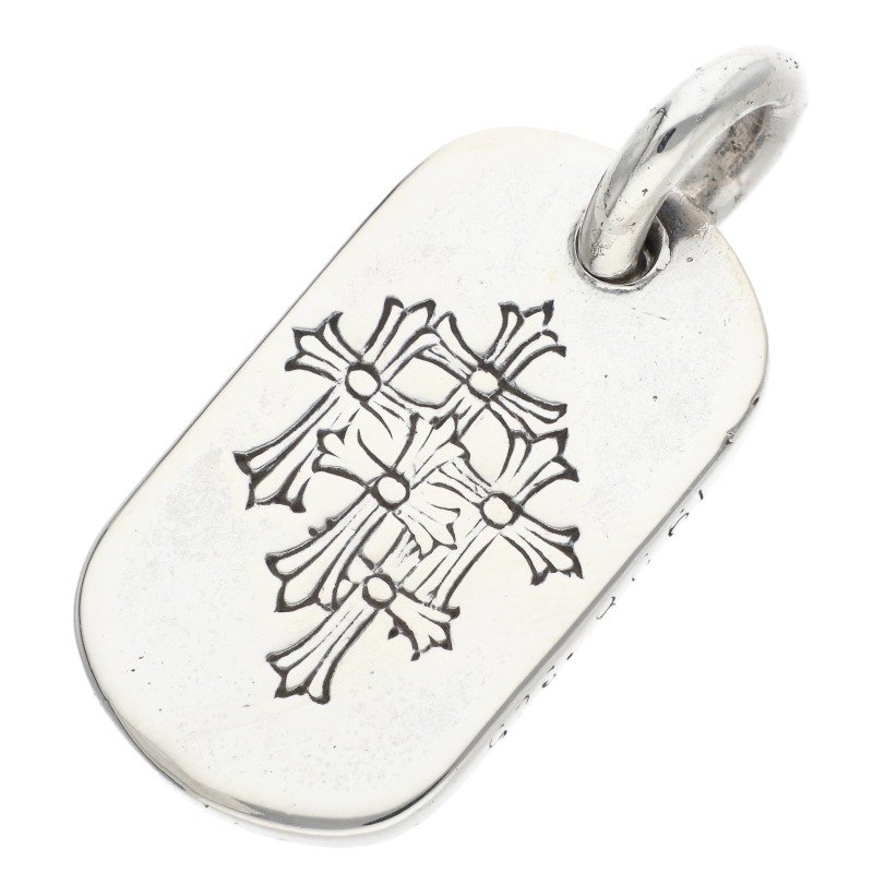 クロムハーツ Chrome Hearts   D TAG SML スモールドッグタグ しろがね色首飾りとっ始め(しろがね色 11.75g)【105062】【SJ02】【小物】【中古】bb412#rinkan*B