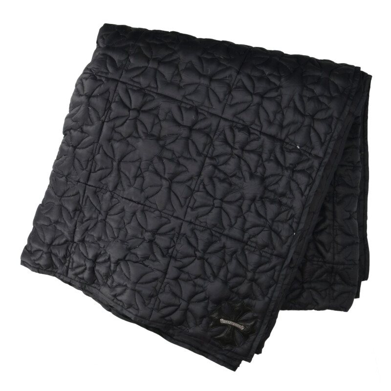 クロムハーツ Chrome Hearts  CHつけ加える総柄ナイロン毛布(黒いこと)【824062】【SJ02】【小物】【中古】bb349#rinkan*C