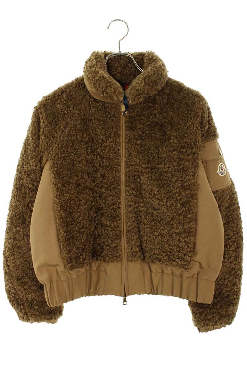 モンク線路 MONCLER 大きさ:1  Coligny コリニー テディボアフリースダウンジャケット(赤銅色)【105062】【BS99】【レディース】【中古】bb33#rinkan*A